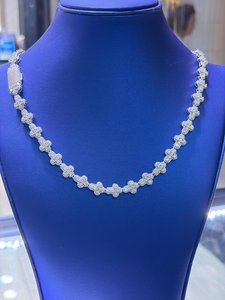 Collier de luxe plaqué or 18 carats avec micro-pavé de diamants Moissanite, chaîne à maillons Hiphop unisexe, pour un usage quotidien - Product Image 3