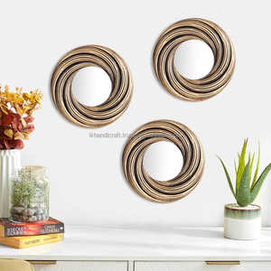 Decoración de resina dorada LE Petale personalizada más vendida, arte de pared de Metal rústico moderno, Panel de cristal, Retrato, decoración colgante para el hogar para - Product Image 1