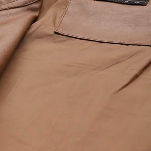 Men's High Street Fashionable Customized Black Goatskin Leather Winter Bomber Jacket Waterproof Eco-Friendly <b>Genuine</b> Stand - Product Image 5