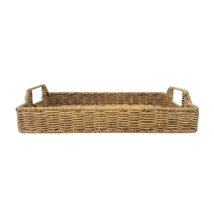 Elegant Rattan Tray Rectangular Woven Handle Style Natural Material <b>For</b> <b>Dining</b> Room Decor Fruit Storage Tray Wholesale - Product Image 3