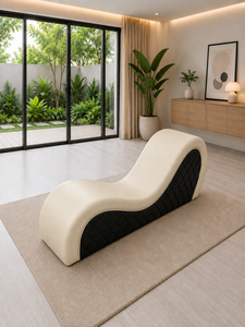 Canapé Exotique Magnifique Ivoire par Emerald Sofa, Canapé Moderne pour Chambre à Coucher, Hôtel, Fabrication Personnalisée de Tissus, Canapé Lune de Miel 21+ Tantra - Product Image 4
