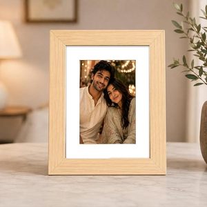 Cadre photo mural vertical en bois naturel fait main, pleine couleur, vintage, moderne et minimaliste, pour table ou bureau - Product Image 5