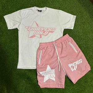 Ensemble de t-shirts courts et shorts pour hommes de haute qualité, streetwear, durable, respirant, pour les activités de plein air estivales, en coton, imprimé - Product Image 4