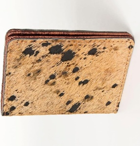 Real Handmade Hair on Hide Fur Leather <b>Coin</b> Change Purse Oval Credit Card Holder <b>Case</b> Western Stylish Cute Small Wallet - Product Image 3