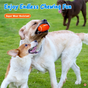 Juguete Masticable para Cachorros en Forma de Balón de Fútbol de Goma Natural con Sonido, Pelota Interactiva para Entrenamiento y Juego de Buscar, para Razas Pequeñas y Grandes - Product Image 4