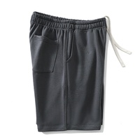 Shorts pour hommes à taille haute élastique en polyester/nylon avec cordon de serrage, séchage rapide et anti-plis - Tenue décontractée