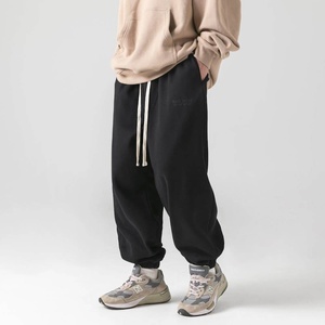 Men's Casual Sports Sweatpants Slim Fit American Style High Street <b>Jogger</b> Pants Straight Pattern Thickened Fabric Summer Wear - Product Image 1