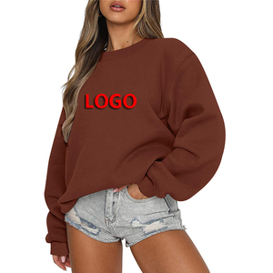 Sweat-shirts et sweats à capuche en molleton brossé décontractés, couleur unie, coupe oversize, style streetwear, haut d'hiver pour femmes, vente en gros - Product Image 5