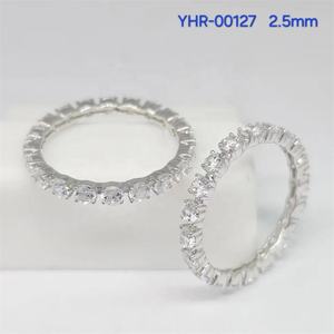 แหวนเพชรโมอิสสีเงินแท้สำหรับงานแต่งงานแหวนปาร์ตี้ออกแบบได้ตามต้องการ - Product Image 5