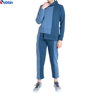 Top Quality Hot Selling Fashion Comfortable Breathable Durable Quality Women's Color Blocking Hooded Tracksuit Two-Piece Set - Product Image 1