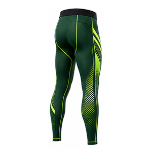 Leggings de compression pour hommes, personnalisables, à séchage rapide, respirants et extensibles, pour la course, l'entraînement et le sport, vente en gros OEM - Product Image 2