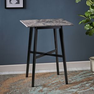 Modern 42\" <b>Bar</b> Height Dining <b>Table</b> with Paladina <b>Marble</b> Finish Rubberwood Legs Laminate <b>Table</b> Top in Black-Paladina Collection - Product Image 5