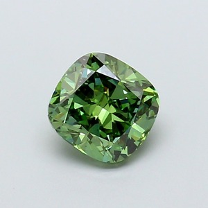 Diamant de laboratoire CVD vert vif fantaisie modifié taille coussin carré de 1,51 carat, clarté VVS2, taille excellente, pierre précieuse de luxe pour bijoux - Product Image 1