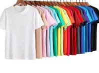 T-shirt décontracté pour homme à manches courtes, 100% coton, couleur unie, 180g, broderie personnalisée avec logo, prix usine CN Bangladesh, OEM
