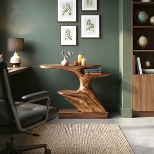 Handmade Luxury Modern Solid Wooden Console Table Living Room Wooden Top Console Table Hallway Entryway Entrance Narrow Table - Product Image 6