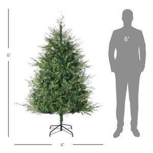 Albero di Natale di 1,8 m, Decorazione Festiva per le Feste con Materiale Resistente - Product Image 2