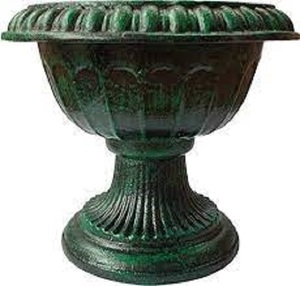 Amazing Garden Urn with <b>Square</b> Base Hand Carved Design for Flower or Green Plant Outdoor Use Handmade Garden Urns - Product Image 2