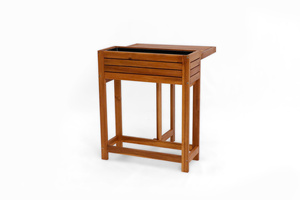 Solid Wood Potting <b>Table</b> Outdoor Gardening Workstation With Storage Shelves and Tool Hooks <b>for</b> Garden Centers Nurseries - Product Image 6