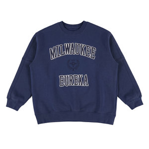 เสื้อสเวตเชิ้ตคอกลมผู้หญิง Milwaukee ผ้าเทอร์รี่ พิมพ์ลายตัวอักษรสีแดง ปักลาย ทรงปกติ ผ้าฝ้ายถัก แขนยาว สำหรับฤดูใบไม้ร่วง - Product Image 2
