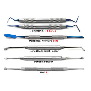 Juego de Instrumentos de Túnel Periodontal Manuales de Acero Inoxidable Reutilizables con Certificación CE para Cirugía de Implantes, Agarre Ergonómico, 2 Años de Garantía - Product Image 1
