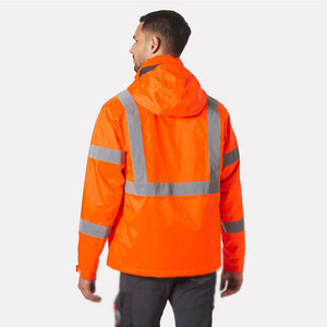 Perfectionists <b>High</b> <b>Visibility</b> CE Certified Waterproof Breathable Zippered Silver FR Reflective <b>Softshell</b> Unisex Polyester Four - Product Image 2