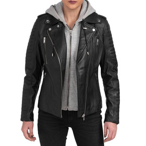 Custom Vintage Classic Genuine Leather Women's Motorcycle Jacket Breathable Oem Women's Premium Quality Leather Jackets - Product Image 1