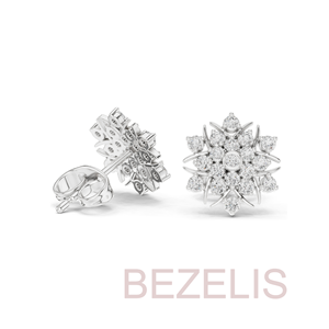 Boucles d'oreilles en diamant cultivé en laboratoire, pierres rondes scintillantes délicates, bijoux de mode, bijoux fins, cadeau de mariage, accessoire de luxe - Product Image 4