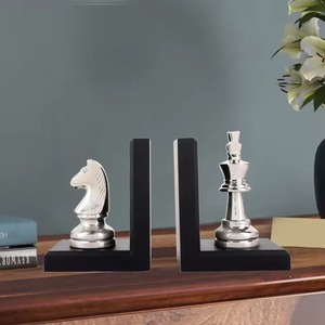 Sujetalibros de metal de lujo, construcción de hierro resistente con soporte fuerte que mantiene los libros rectos y seguros, perfecto para escritorio de oficina - Product Image 5