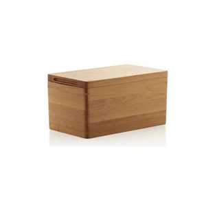 Boîte à pain en bambou à 2 niveaux avec planche à découper et ensemble de couteaux - Conteneur de rangement pour pain en bois de grande capacité pour comptoir - Product Image 6
