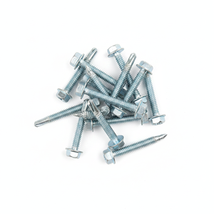 Premium Carbon Steel Hex Washer Head Self-Drilling <b>Screws</b> (Metric/Inch) Zinc Coated Class 8 Heavy Duty Corrosion Resistant - Product Image 1