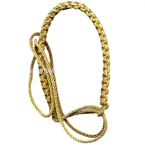 OEM seragam seremonial lanyard grosir gaun kuno lanyard peluit kabel Custom Fashion tali dengan kait logam