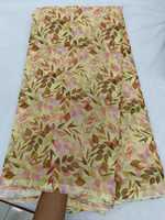 Tissu en organza doux de qualité supérieure, imprimé numériquement, léger (35 GSM), matériau de créateur pour saris, kurtis et vêtements ethniques, largeur 44 pouces