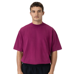 เสื้อยืดผ้าเจอร์ซีย์ตาข่ายสีดำและผ้าอินเตอร์ล็อค ดีไซน์หนา ออกแบบตามสั่ง OEM  แบบซับลิเมชั่น ไหล่ตก สำหรับผู้ชาย - Product Image 6