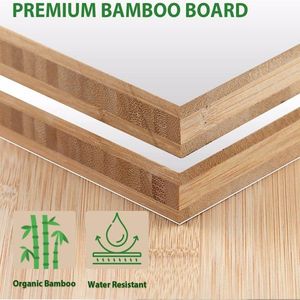 Libreria in Bambù a 5 Ripiani WTZ, Scaffale Moderno Aperto Bianco BC 238 per Camera da Letto, Soggiorno, Ufficio - Product Image 6