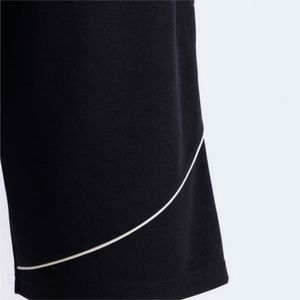 Men's <b>Black</b> Drawstring Bermuda Shorts Mid Waist Casual Sport Wear Breathable Knitted Polyester Shorts For Unisex - Product Image 6