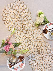 Manteles Individuales de Lujo con Bordado de Cuentas, Hechos a Mano, Premium, para Comedor, Recepción de Bodas, Fiestas y Decoración de Eventos Especiales - Product Image 3