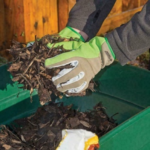 Gants de jardinage en cuir de haute qualité pour la protection du travail Gants de jardinage avec un poignet extensible - Product Image 3
