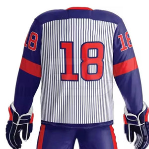 Uniforme de hockey sur glace personnalisé, fabrication directe d'usine, uniforme d'équipe de hockey sur glace, vêtements de sport haut de gamme, OEM - Product Image 5