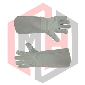 Guantes de Soldadura Hechos de Cuero Vacuno, Refuerzo en Palma, Pulgar e Índice, Puño de Seguridad, Protección Anti-Calor y Anti-Corte, Personalizables - Product Image 6