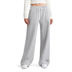 Pantalones Deportivos de Mujer, Estilo Jogger, Gris, Corte Holgado, con Ribete, Felpa de Algodón, Personalizados OEM - Product Image 2