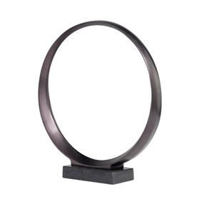 Escultura de Mesa Redonda de Aluminio, Objeto Artístico para Mesa, Elegante Adorno Decorativo para el Hogar, Artículos Metálicos para Superficies de Mesa - Product Image 1