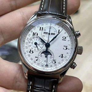 Montre de Plongée Automatique Sportive de Luxe 41mm Étanche en Cuir et Acier avec Verre Saphir, Design Quotidien de Haute Qualité - Product Image 4