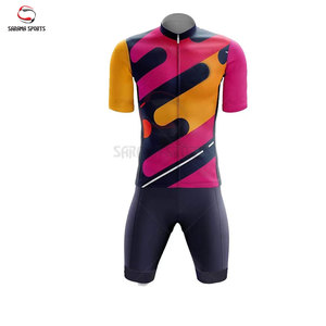 Vêtements de cyclisme en gros pour hommes, personnalisés, à manches courtes, pour la course et les sports de plein air, ensembles de maillots de cyclisme - Product Image 1