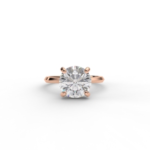 Bague de fiançailles solitaire en or rose/jaune/blanc 14 carats, diamant brillant de laboratoire certifié IGI, plaqué rhodium, sertie à griffes - Product Image 6