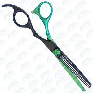 กรรไกรตัดขนอัญมณีสีเขียว5.5นิ้ว30ซี่ฟันเครื่องมือความงามกรรไกรตัดผม - Product Image 5