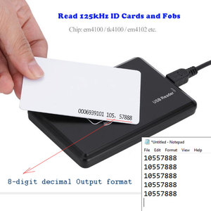 Driverless 10-digit/8-digit USB giao diện ID Đầu đọc thẻ với <span class=keywords><strong>Wiegand</strong></span> kiểm soát truy cập 125Khz cardissuer - Product Image 2