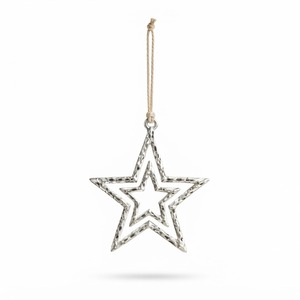 Star Metal Hanging Ornament Traditional Decor - Product Image 1