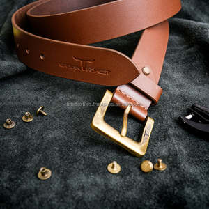 Nuevos Cinturones de Cuero Genuino de Piel de Vacuno de Grano Completo para Hombre, Clásicos, Casuales, con Hebilla de Cobre de 35 mm de Ancho - Product Image 2