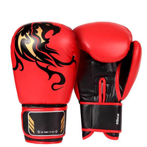 Gants de boxe professionnels sur mesure, 14 oz, antidérapants pour le poignet, en cuir véritable, à lacets, pour l'entraînement - Product Image 1