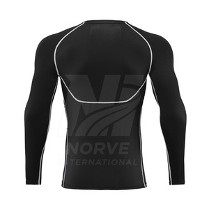 Breathable Gym Fitness Base Layer <b>Compression</b> Workout Training Apparel Wear Active Fitness Long Sleeves <b>Compression</b> <b>Shirt</b> - Product Image 2